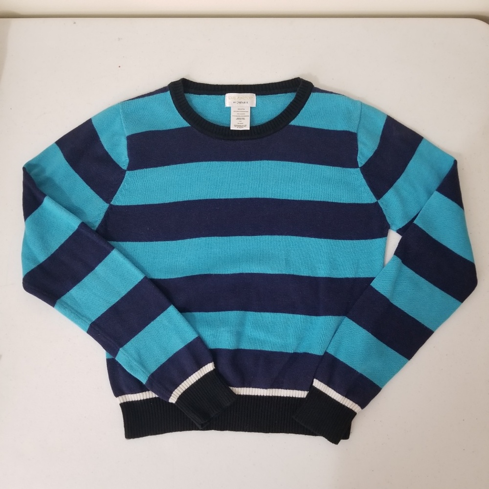 Dreampop Sweater Navy Blue & Turquoise Size 14
